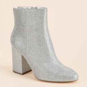 Madden Girl Glitter Fab Silver Shimmer Sparkly Boots 9M